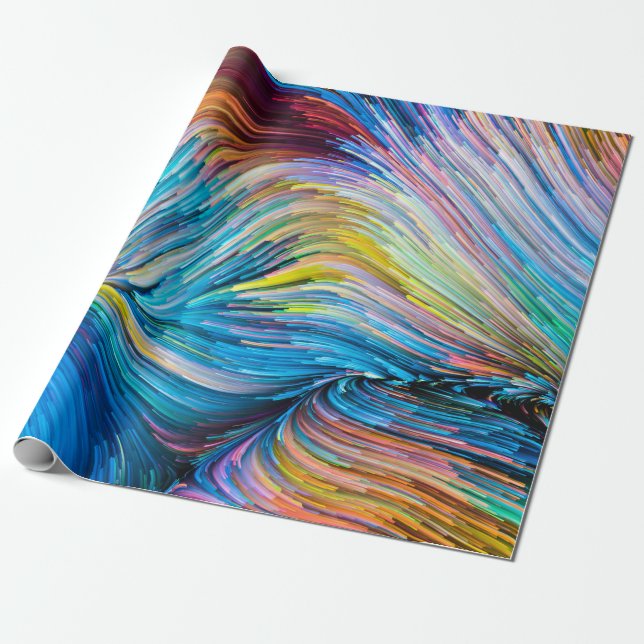 Colour In Motion series. Background design of Flow Wrapping Paper (Unrolled)