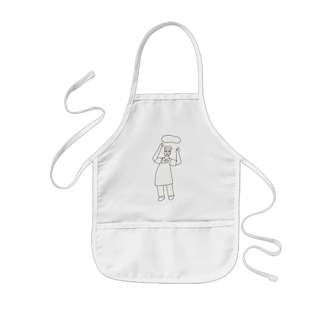 Colour in Pizza Chef Aprons (Front)