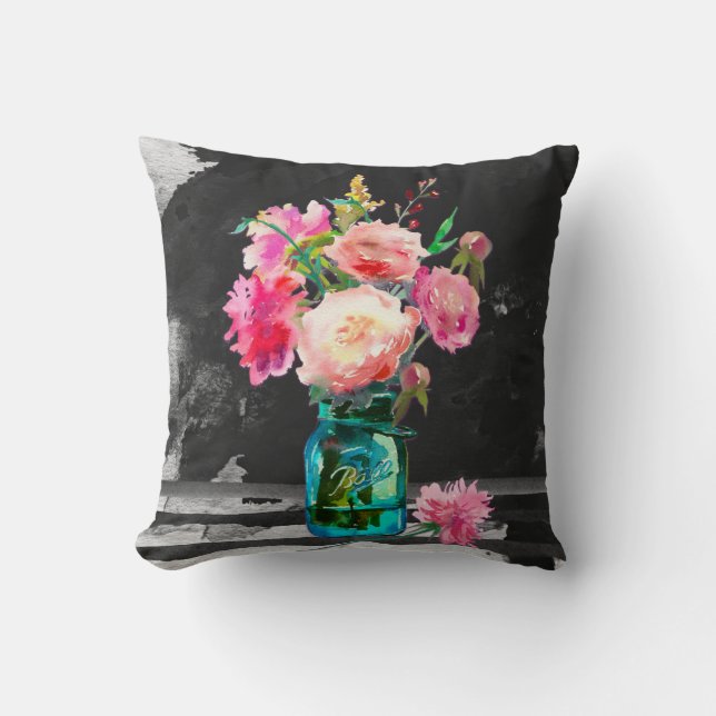 Colour in the Dark, two sided throw pillow (Front)