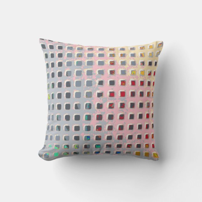 Colour in the Grid Cushion (Front)