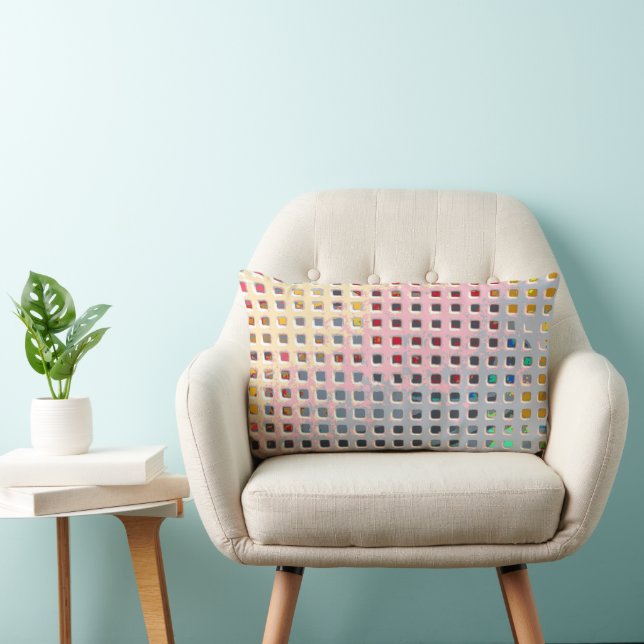 Colour in the Grid Lumbar Cushion (Chair)