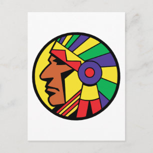 Colour Indian Head Postcard