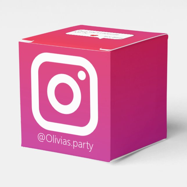 Colour InstaParty Birthday Invitation Favour Box (Front Side)