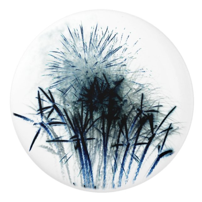 Colour Inverted Fireworks Patriotic Celebration Ceramic Knob (Front)