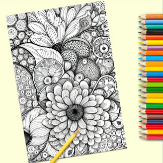 Colour It Abstract Daisy Floral Poster