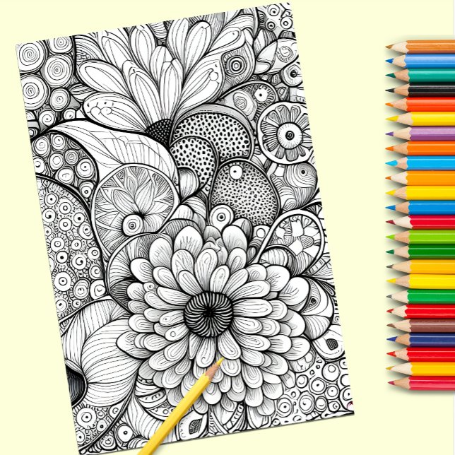 Colour It Abstract Daisy Floral Poster (Creator Uploaded)