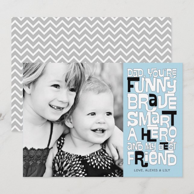 Colour it in Dad Father's Day Card (Front/Back)