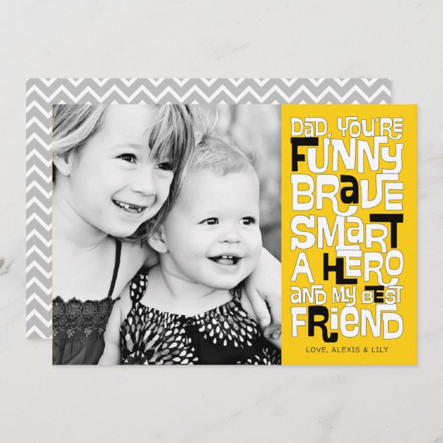 Colour it in Dad Father's Day Card (Front/Back)