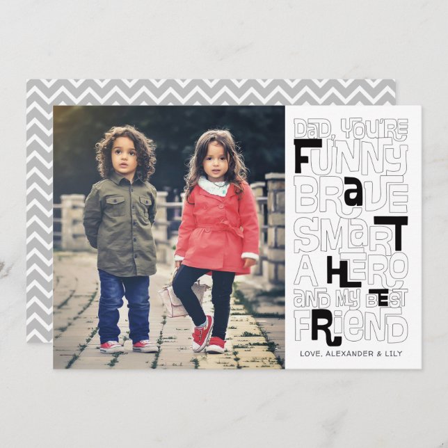 Colour it in Dad Father's Day Card (Front/Back)