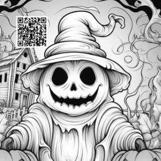 Colour It yourself jack-O-Lantern Scarecrow Poster