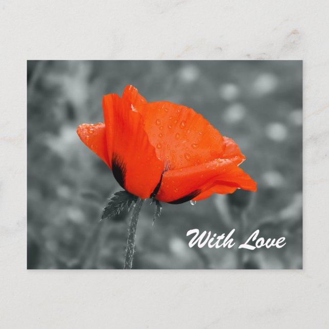 Colour key With Love Postcard (Front)