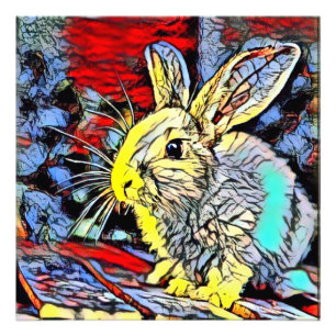 colour kick bunny photo print