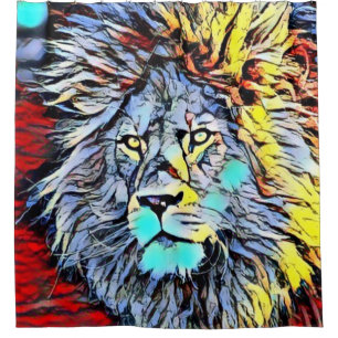 colour kick - lion king shower curtain
