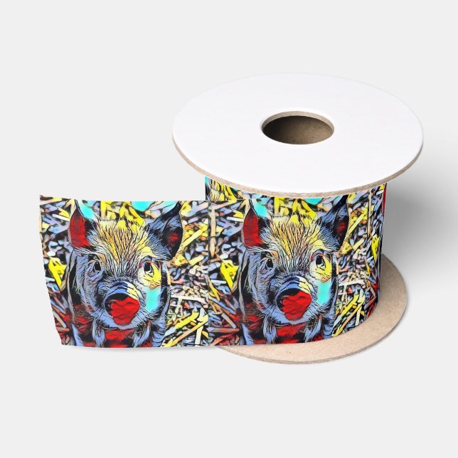 colour kick - piglet satin ribbon (Spool)