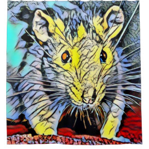 Colour Kick - Rat Shower Curtain
