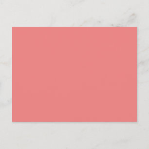 colour light coral postcard