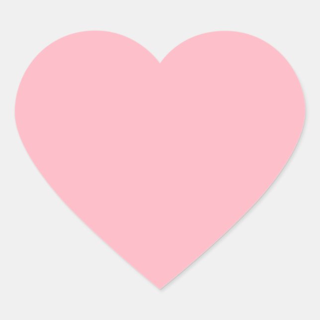 colour light pink heart sticker (Front)