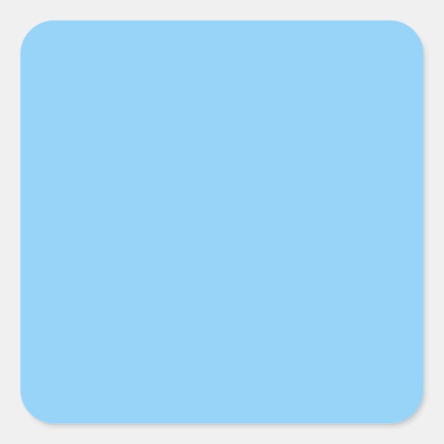 colour light sky blue square sticker (Front)