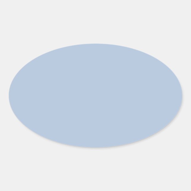colour light steel blue oval sticker (Front)