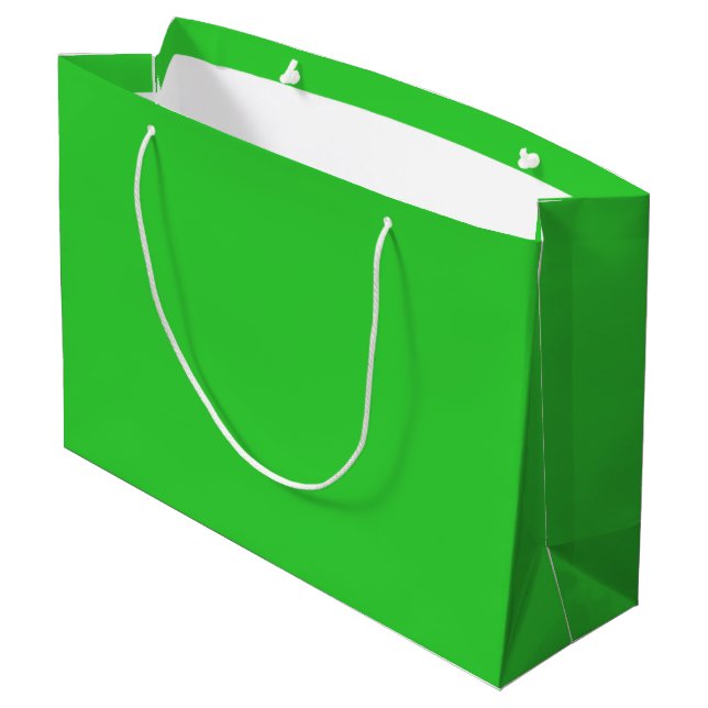 colour lime green large gift bag (Back Angled)
