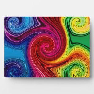 Colour Lines Spectrum Swirl Photo Plaque