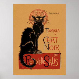 Colour lithograph of the Tournée du Chat Noir Poster