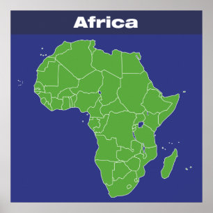 Colour Map of Africa Poster
