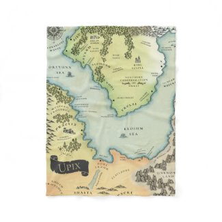 Colour Map Of Upix | Singing Sword Saga Fleece Blanket