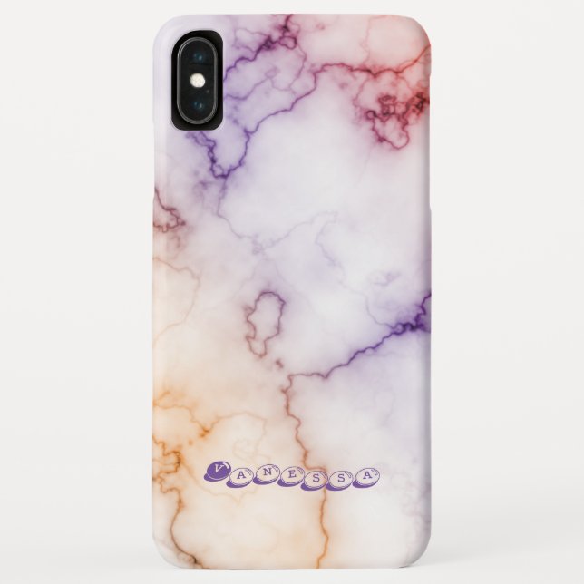 Colour Marble Pattern Personalisation Case-Mate iPhone Case (Back)