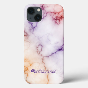 Colour Marble Pattern Personalisation iPhone 13 Case