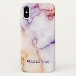 Colour Marble Pattern Personalisation iPhone X Case