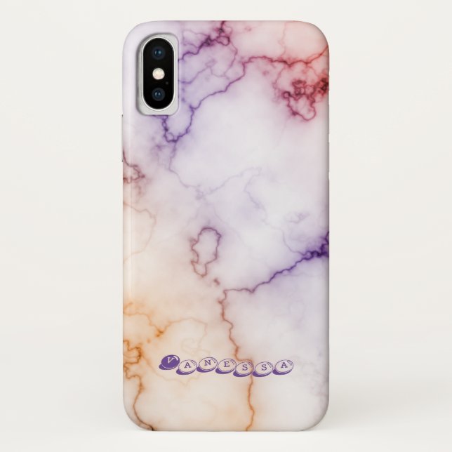 Colour Marble Pattern Personalisation Case-Mate iPhone Case (Back)