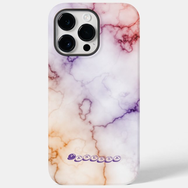 Colour Marble Pattern Personalisation Case-Mate iPhone Case (Back)