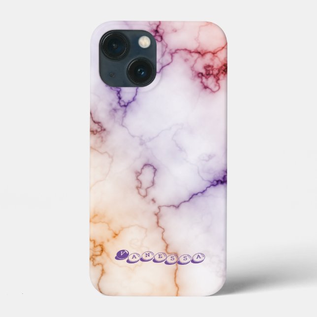 Colour Marble Pattern Personalisation Case-Mate iPhone Case (Back)
