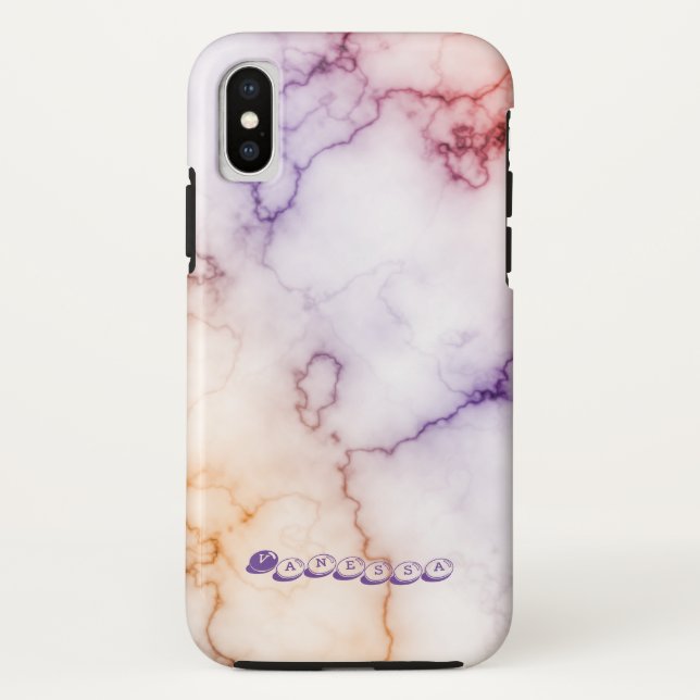 Colour Marble Pattern Personalisation Case-Mate iPhone Case (Back)