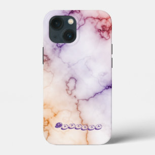 Colour Marble Pattern Personalisation iPhone 13 Mini Case