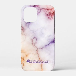 Colour Marble Pattern Personalisation iPhone 12 Mini Case