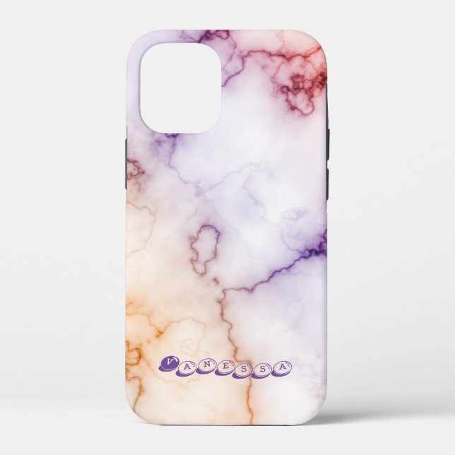 Colour Marble Pattern Personalisation Case-Mate iPhone Case (Back)