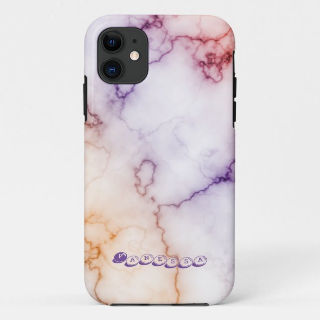 Colour Marble Pattern Personalisation Case-Mate iPhone Case (Back)