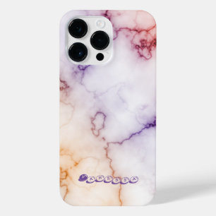Colour Marble Pattern Personalisation iPhone 14 Pro Max Case