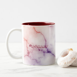 Colour Marble Pattern Personalisation Two-Tone Coffee Mug
