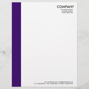 Colour Margin - Deep Purple Letterhead Template