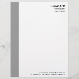 Colour Margin - Grey Customised Letterhead