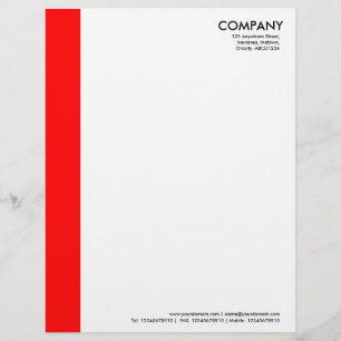 Colour Margin - Red Letterhead Design