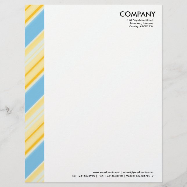 Colour Margin - Stripes 310515 (02) Personalised Letterhead (Front)