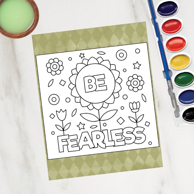 Colour Me Be Fearless Inspirational Activity Cards (Creator Uploaded)