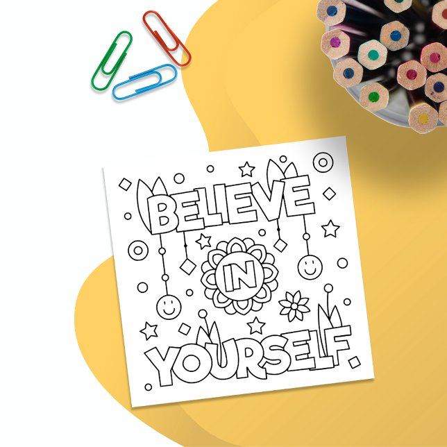 Colour Me Believe In Yourself | Activity Card (Creator Uploaded)