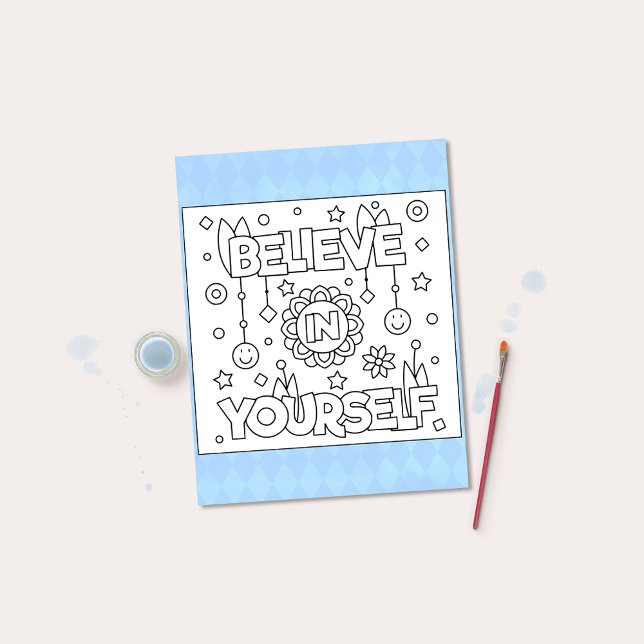 Colour Me Believe In Yourself | Activity Cards (Creator Uploaded)