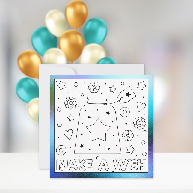 Colour Me Birthday Make a Wish | Activity Card (Creator Uploaded)