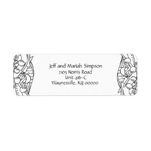 Colour Me Black and White One Return Address Label